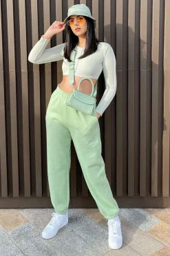 Rebellious Fashion Sage Oversized Joggers - Erica