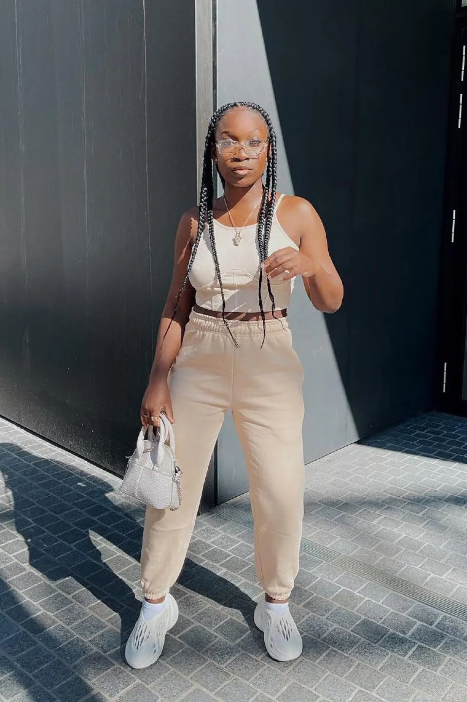 Rebellious Fashion Sand Oversized Joggers - Erica