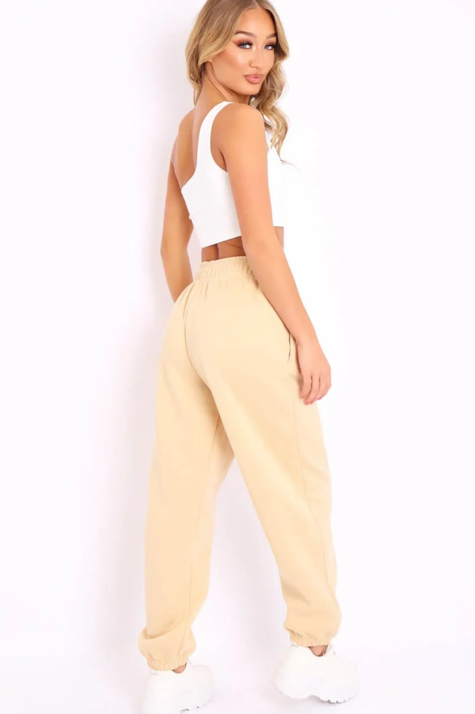 Rebellious Fashion Sand Oversized Joggers - Erica