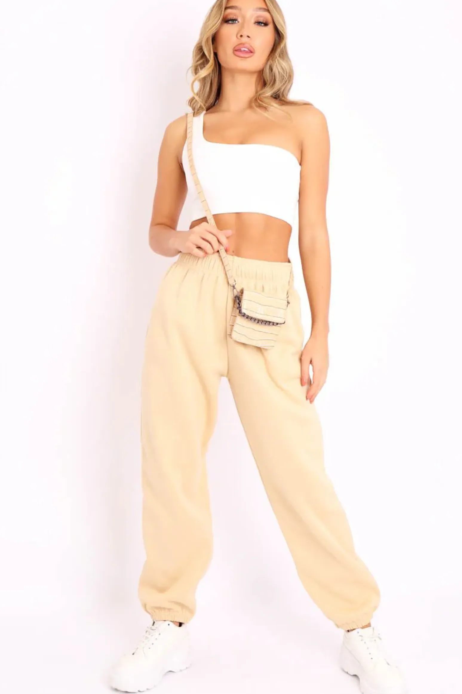 Rebellious Fashion Sand Oversized Joggers - Erica
