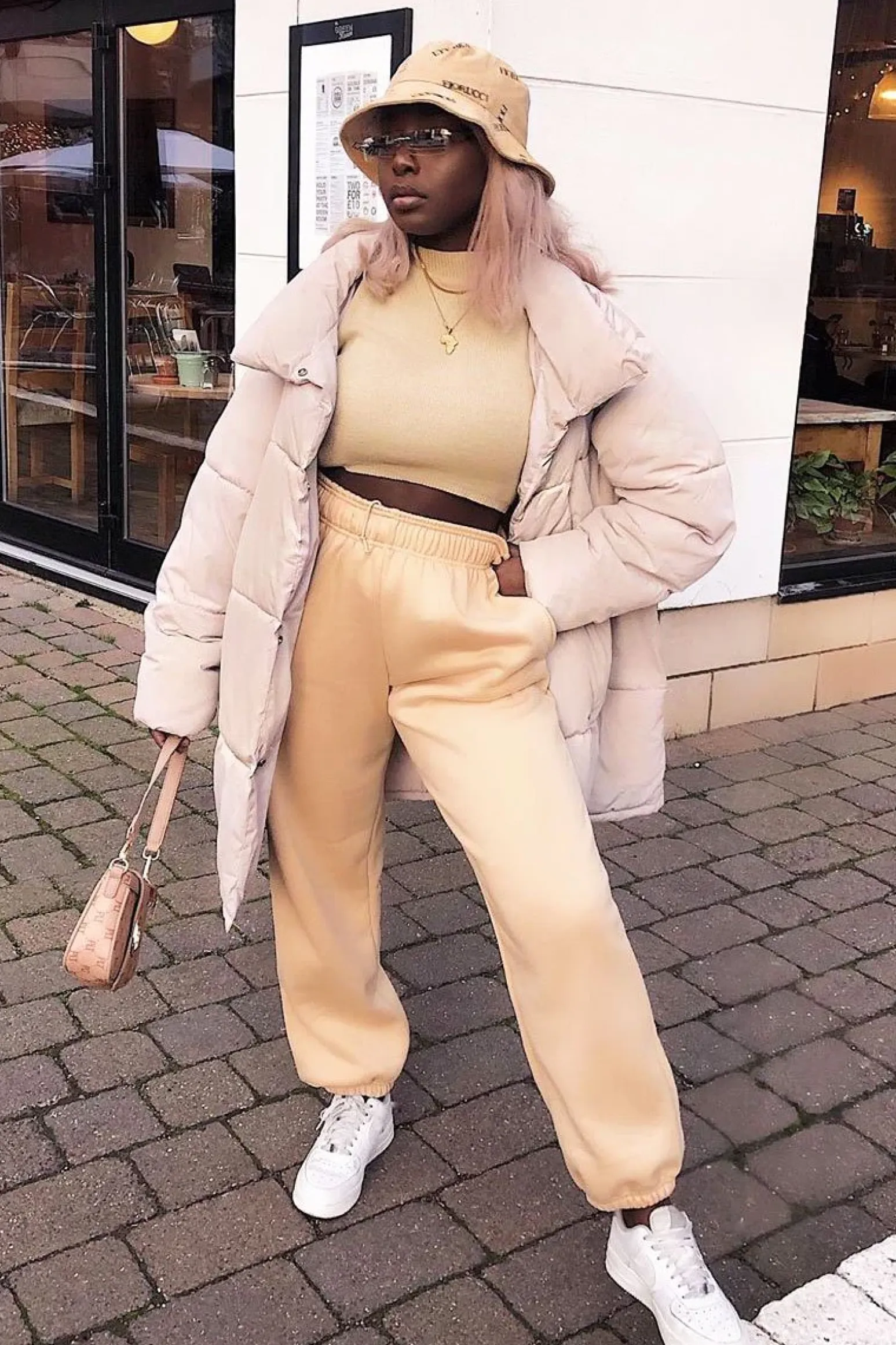 Rebellious Fashion Sand Oversized Joggers - Erica
