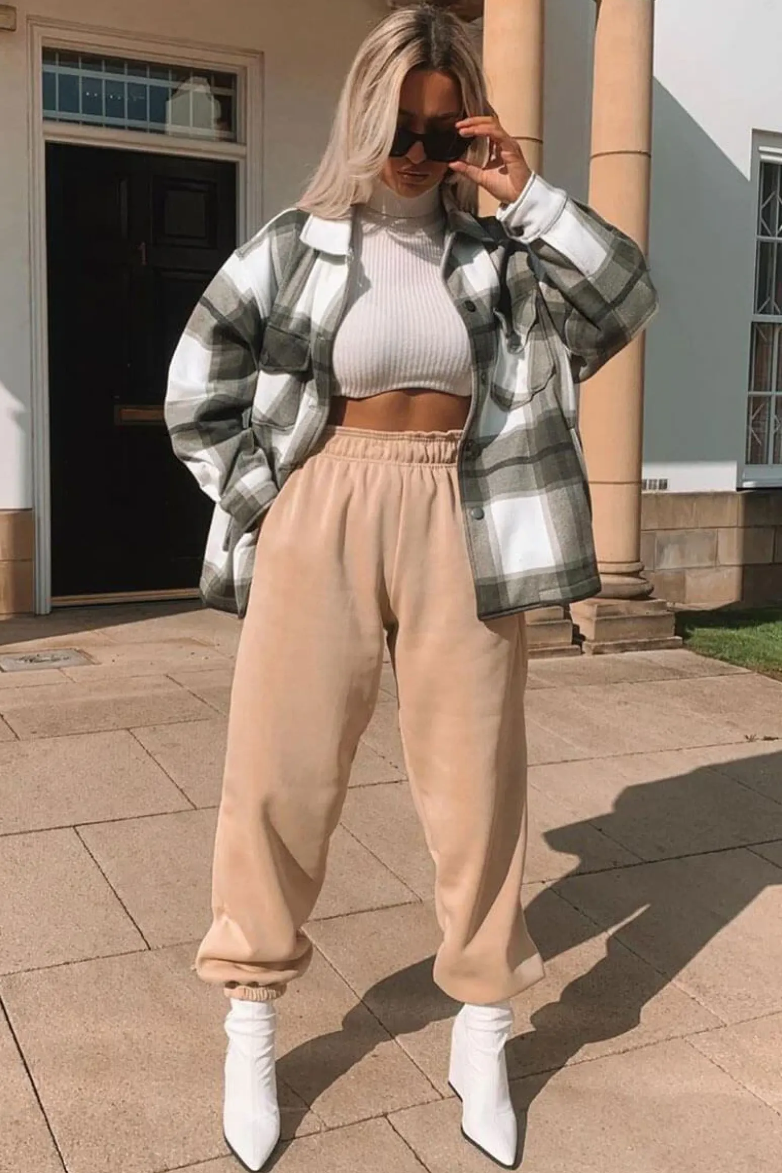 Rebellious Fashion Sand Oversized Joggers - Erica