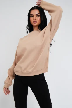 Rebellious Fashion Sand Oversized Sweatshirt - Tesse