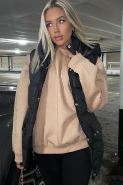 Rebellious Fashion Sand Oversized Sweatshirt - Tesse