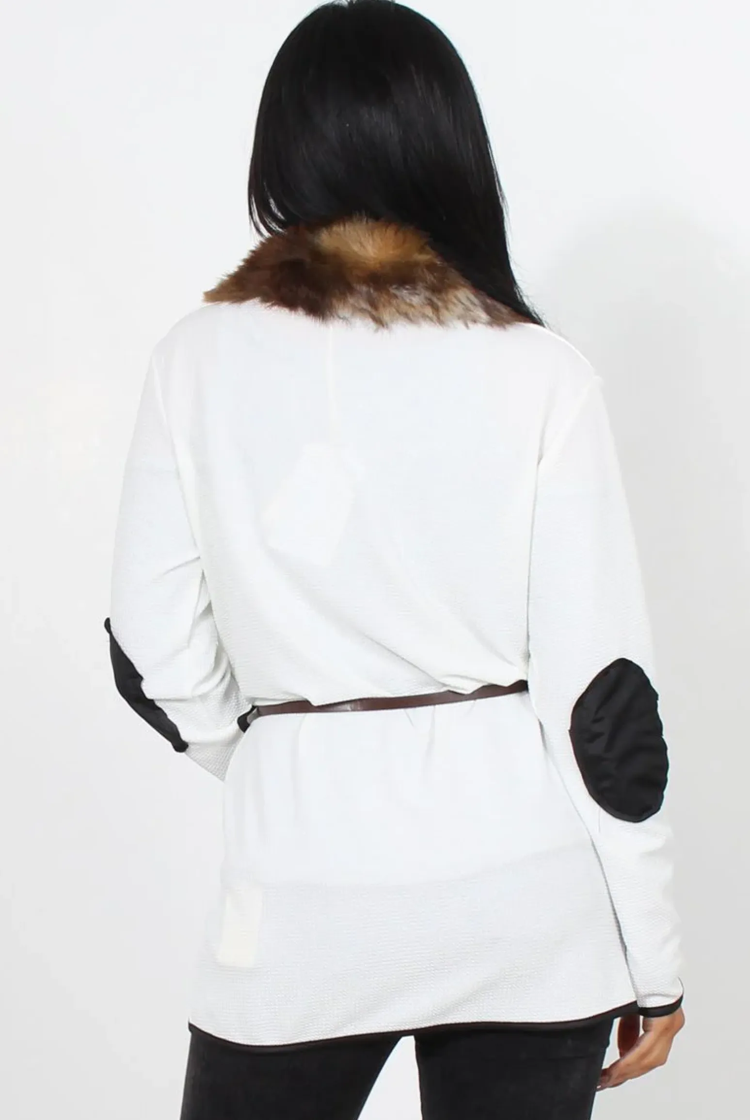 Rebellious Fashion Seneta White Faux Fur jacket