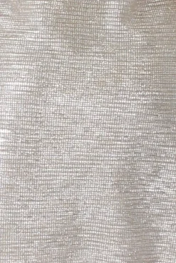 Rebellious Fashion Silver Metallic Textured Slip Dress - Saffron