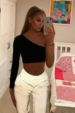 Rebellious Fashion Silver Elasticated Jogger Style Trousers - Freddie