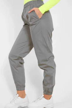 Rebellious Fashion Silver Elasticated Jogger Style Trousers - Freddie