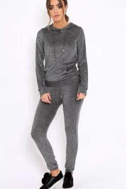 Rebellious Fashion Silver Metallic Tracksuit - Sinead