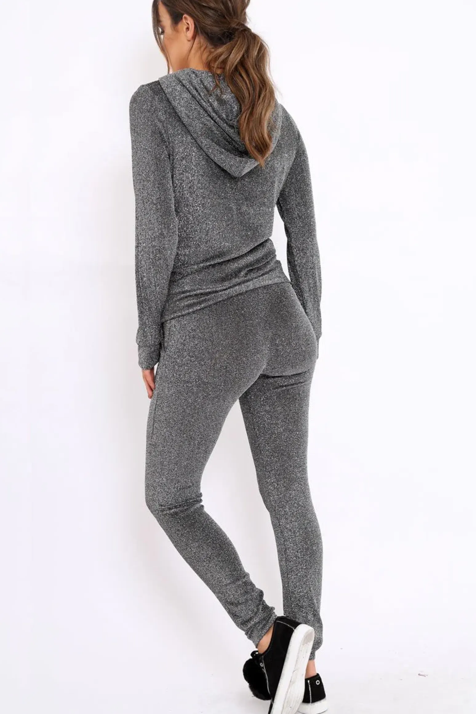 Rebellious Fashion Silver Metallic Tracksuit - Sinead