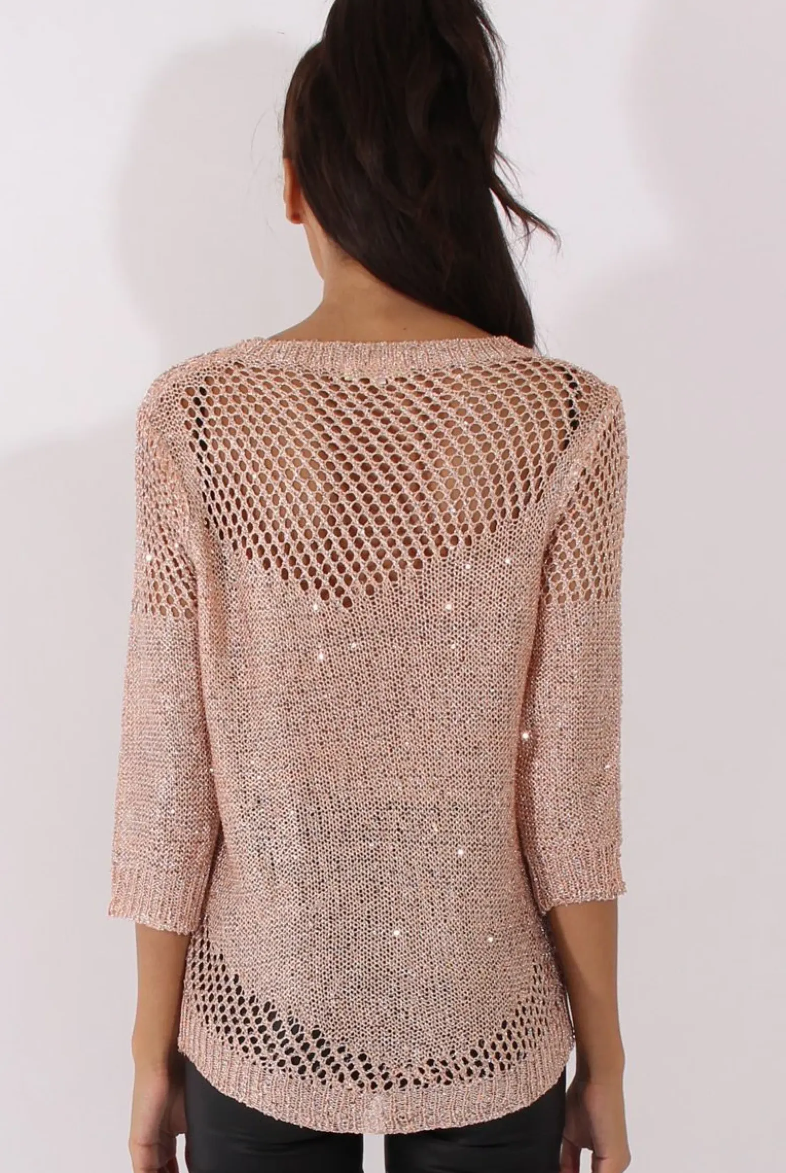 Rebellious Fashion Silver Sparkle Sweater - Bella