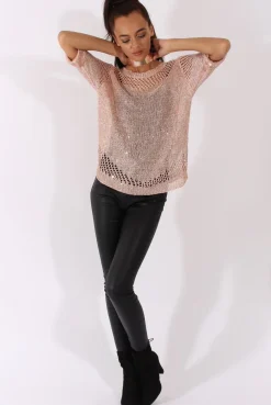 Rebellious Fashion Silver Sparkle Sweater - Bella