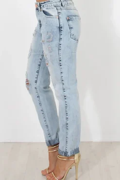 Rebellious Fashion Sina Light Blue Boyfrend Jeans
