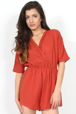 Rebellious Fashion Soren Rust Cross Over Playsuit