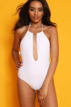 Rebellious Fashion South Beach Swimsuit with Gold Collar