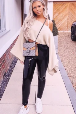 Rebellious Fashion Stone Cropped Batwing Jumper - Carmin