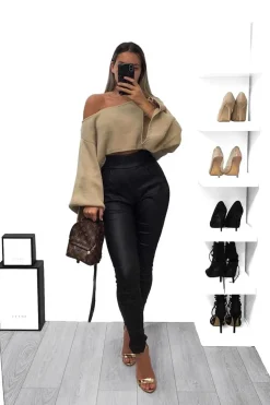 Rebellious Fashion Stone Cropped Batwing Jumper - Carmin