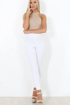 Rebellious Fashion Stone High Neck Cut Out Bodysuit - Shelby