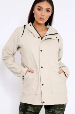 Rebellious Fashion Stone Hooded Rain Jacket - Fox