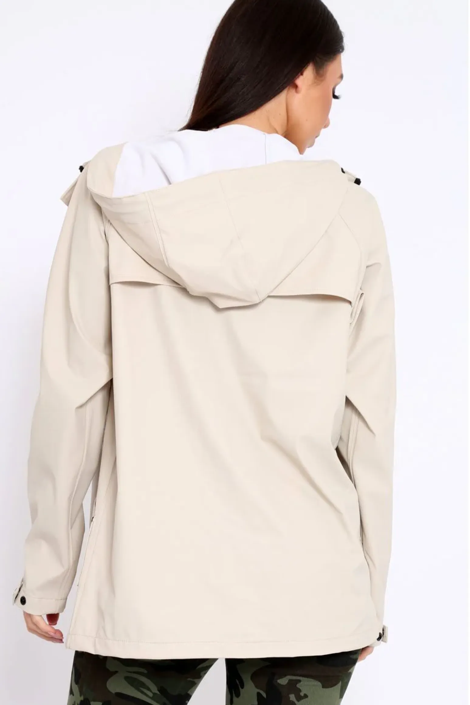 Rebellious Fashion Stone Hooded Rain Jacket - Fox