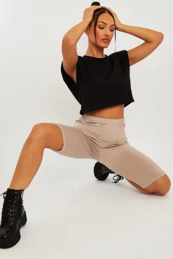 Rebellious Fashion Stone Jersey Cycling Shorts - Fiona
