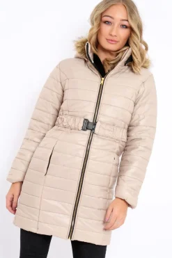 Rebellious Fashion Stone Longline Puffer Jacket - Alexandra