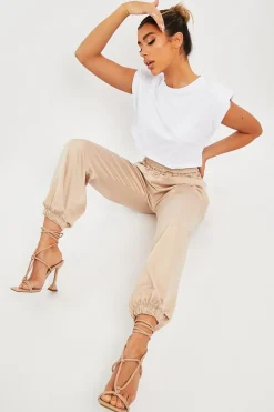 Rebellious Fashion Stone Luxe Satin Joggers - Ilona