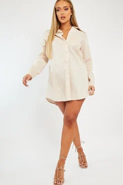 Rebellious Fashion Stone Oversized Shirt Dress - Chelby