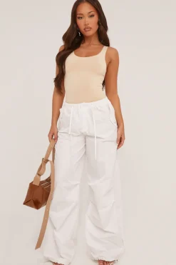 Rebellious Fashion Stone Scoop Neck Basic Bodysuit - Conie