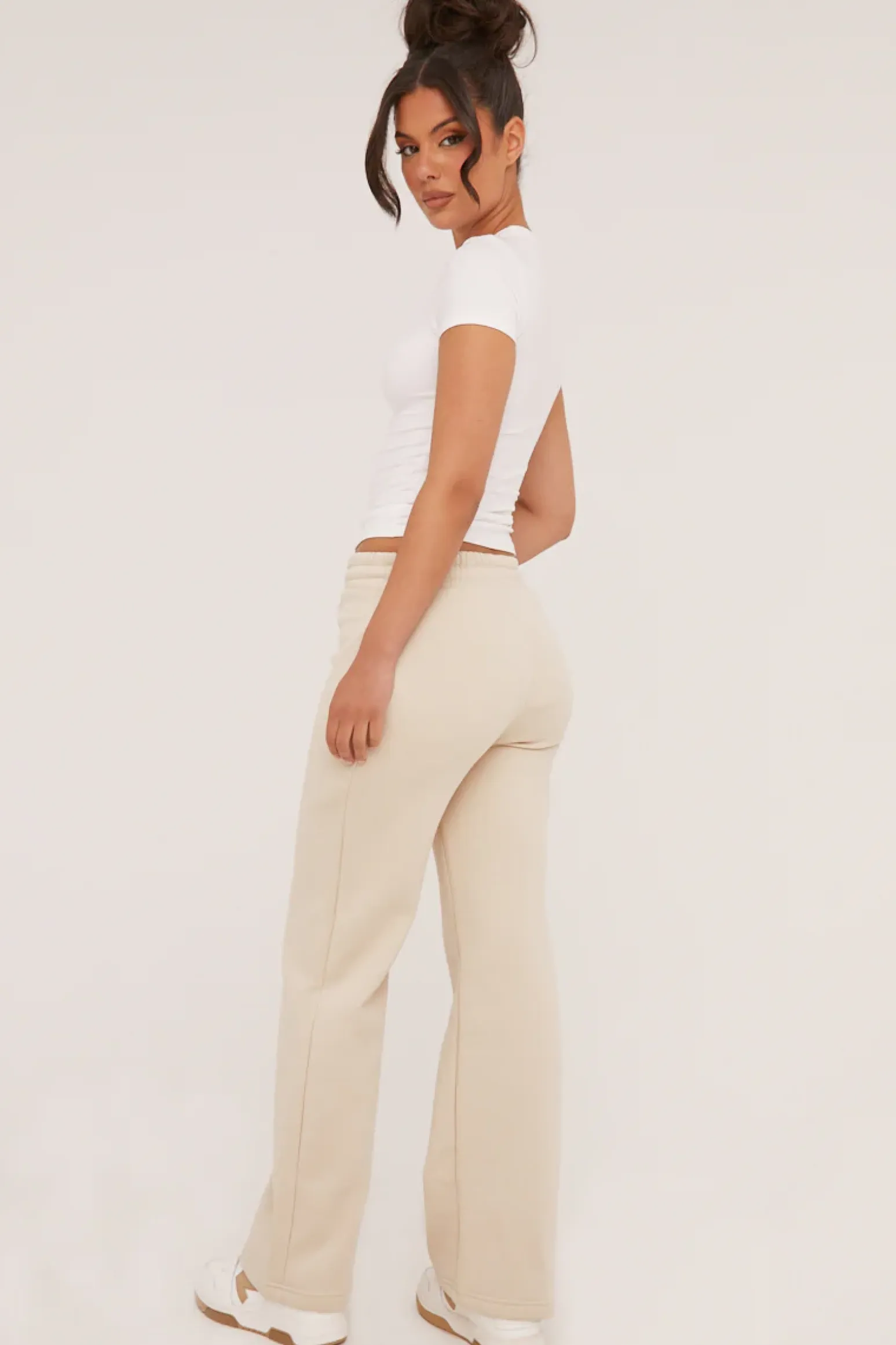Rebellious Fashion Stone Seam Detail Straight Leg Lounge Trousers - Adora