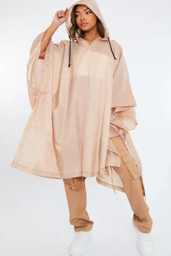 Rebellious Fashion Stone Shell Hooded Poncho - Riley