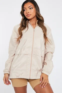 Rebellious Fashion Stone Shell Zip Up Windbreaker - Ginnie