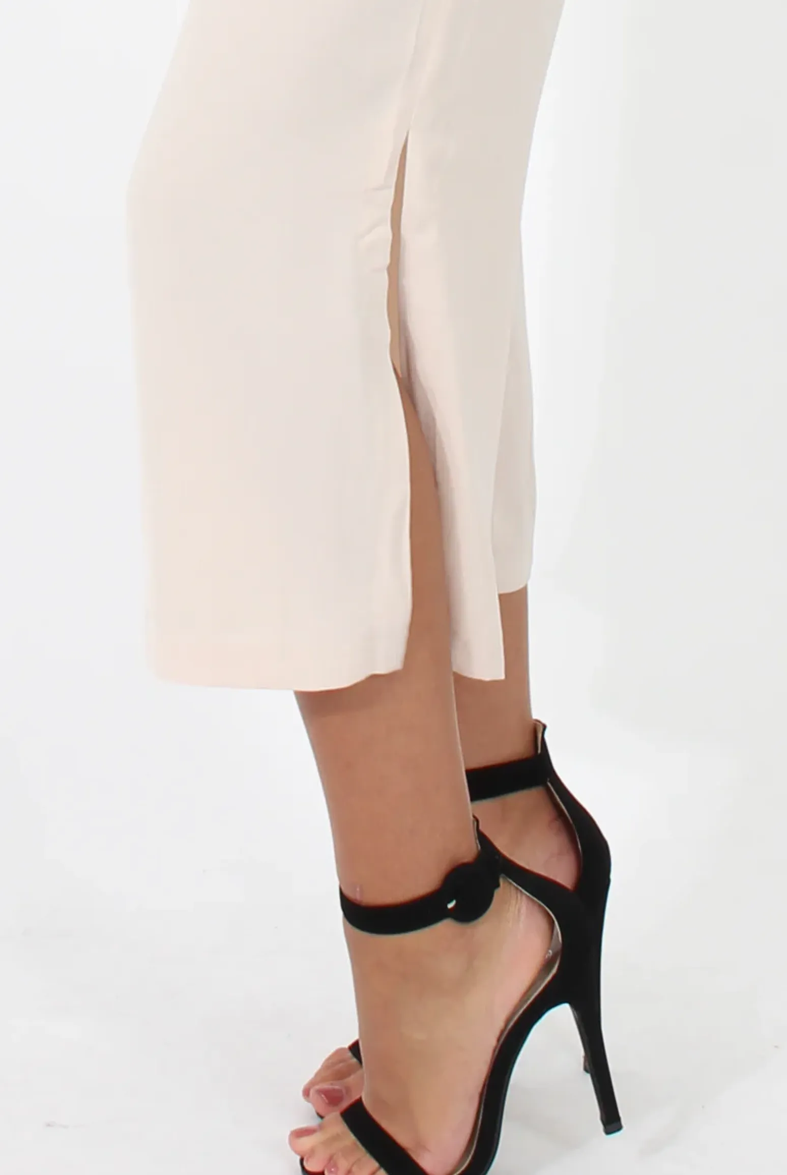 Rebellious Fashion Stone Side Slit Culottes - Odette