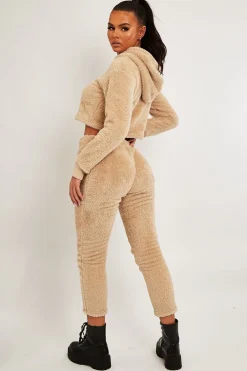 Rebellious Fashion Stone Soft Teddy Leggings - Evani