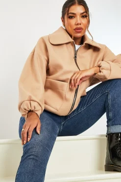 Rebellious Fashion Stone Zip Front Side Pocket Shacket - Lima