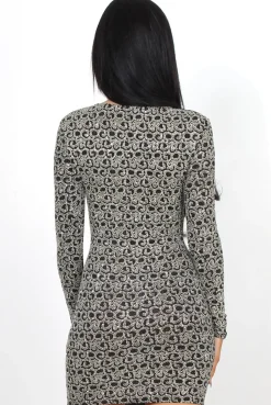 Rebellious Fashion Talon Gold Glitter Bodycon Dress