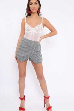 Rebellious Fashion Tartan Wrap Skort - Joella