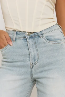 Rebellious Fashion Vintage Blue Stretch Wide Leg Jeans - Derry