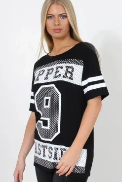 Rebellious Fashion Vixon Black Slogan Tshirt