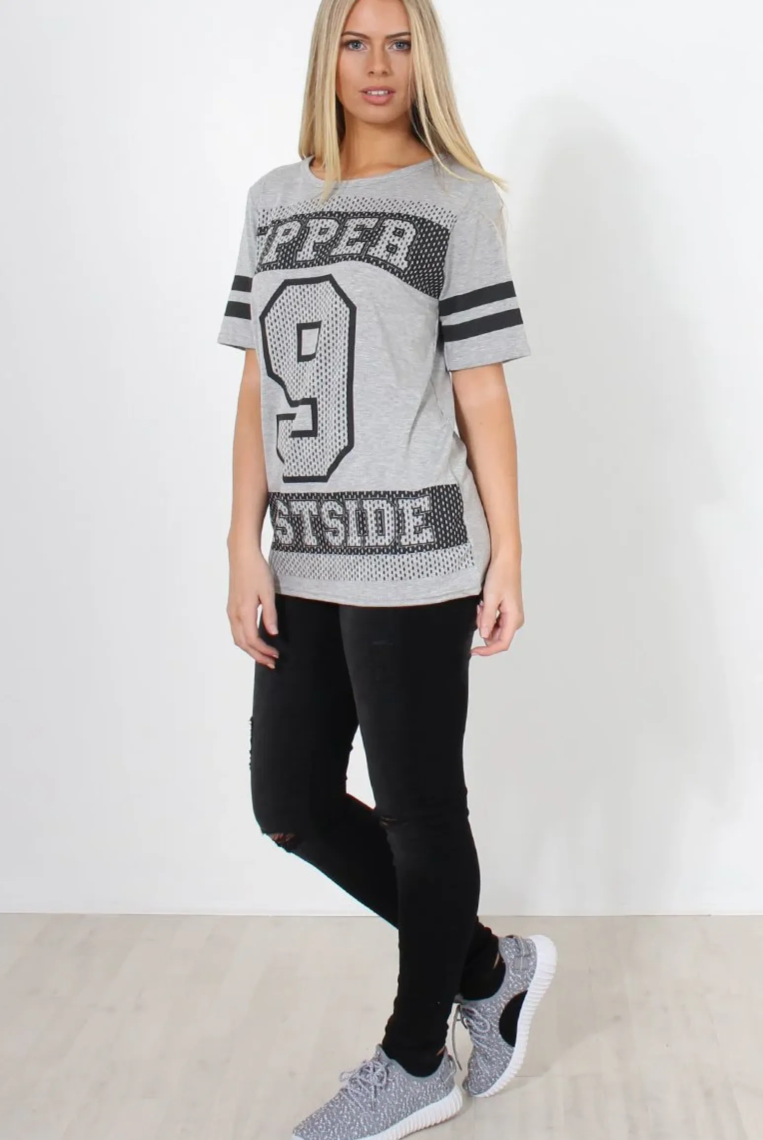 Rebellious Fashion Vixon Grey Slogan Tshirt