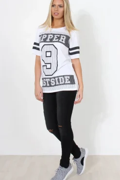 Rebellious Fashion Vixon White Slogan Tshirt