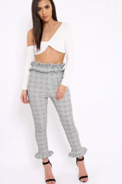Rebellious Fashion White Asymmetric Crop Top - Nicki