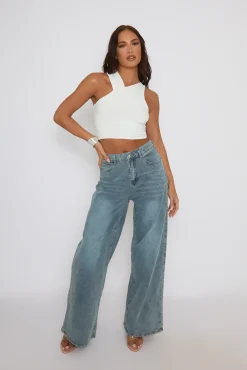 Rebellious Fashion White Asymmetric Crop Top - Sidney