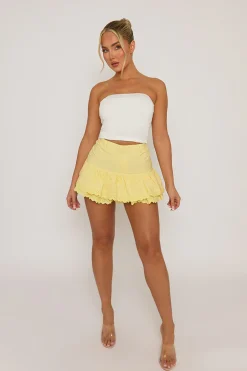 Rebellious Fashion White Basic Bandeau Top - Grazia