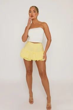 Rebellious Fashion White Basic Bandeau Top - Grazia