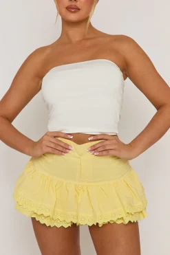 Rebellious Fashion White Basic Bandeau Top - Grazia
