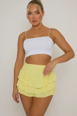 Rebellious Fashion White Basic Strappy Crop Top - Rosaria