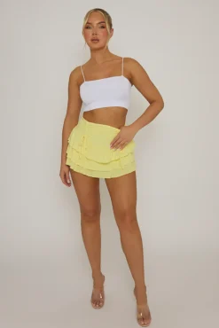 Rebellious Fashion White Basic Strappy Crop Top - Rosaria