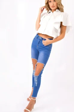 Rebellious Fashion White Bell Sleeve Open Back Shirt - Piper