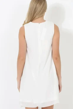 Rebellious Fashion White Crochet Dress - Iva